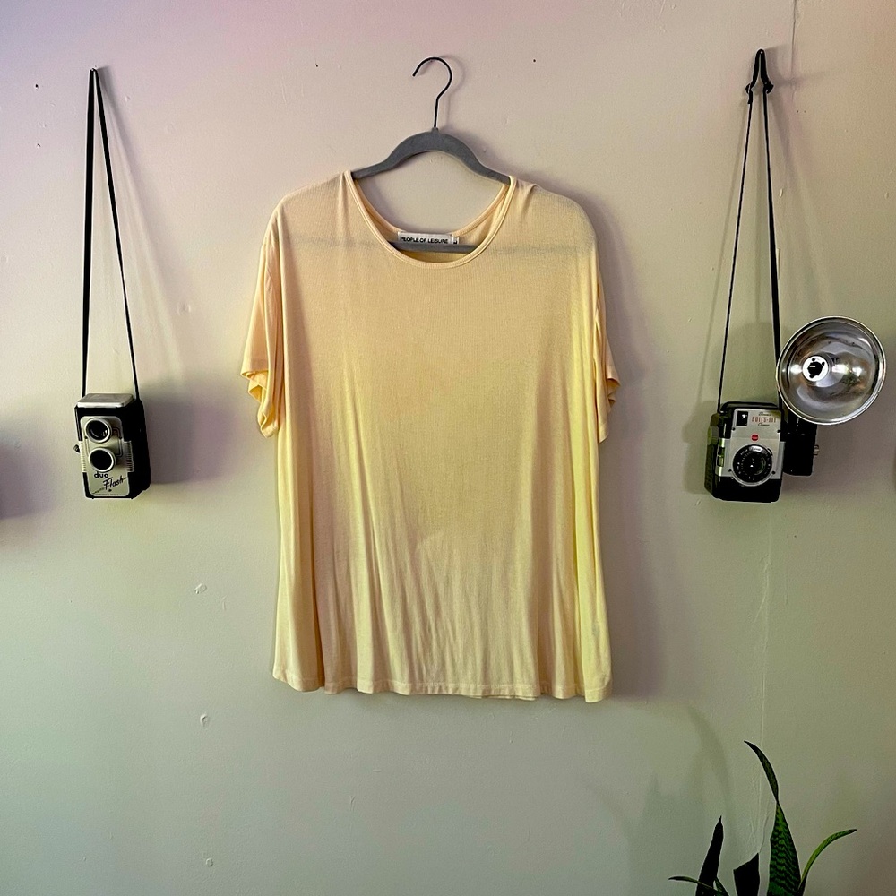 people of leisure ribbed loose tee - NWOT